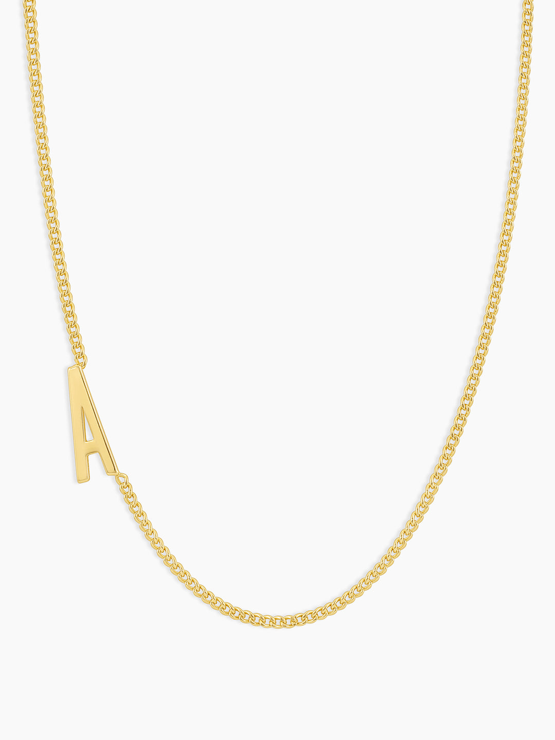 Wilder Alphabet Necklace Alphabet Necklace #A || option::Gold Plated, A