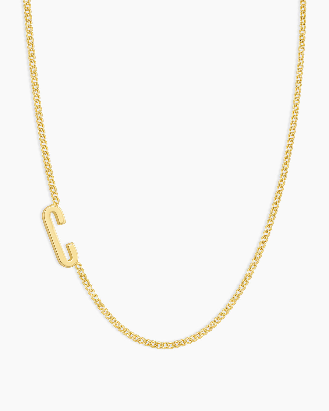 Wilder Alphabet Necklace Alphabet Necklace #C || option::Gold Plated, C