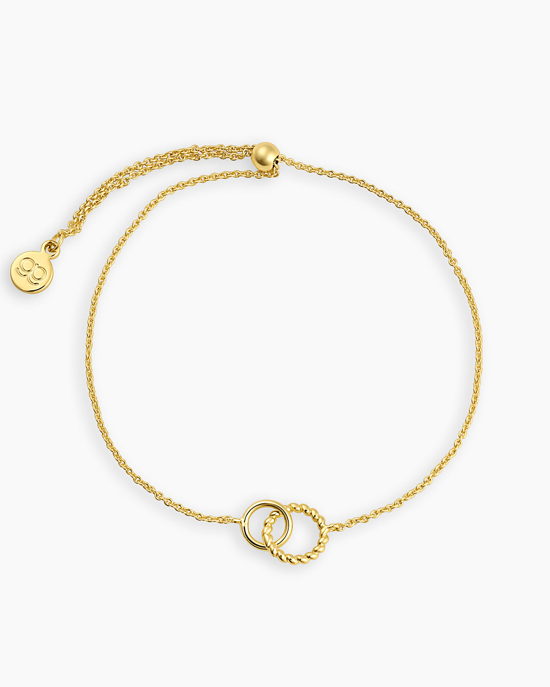 Crew Charm Bracelet link bracelet circle bracelet adjustable bracelet || option::Gold Plated