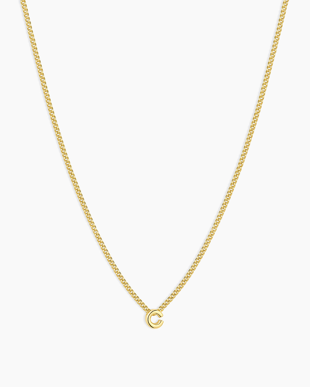 Wilder Mini Alphabet Necklace || option::Gold Plated, C
