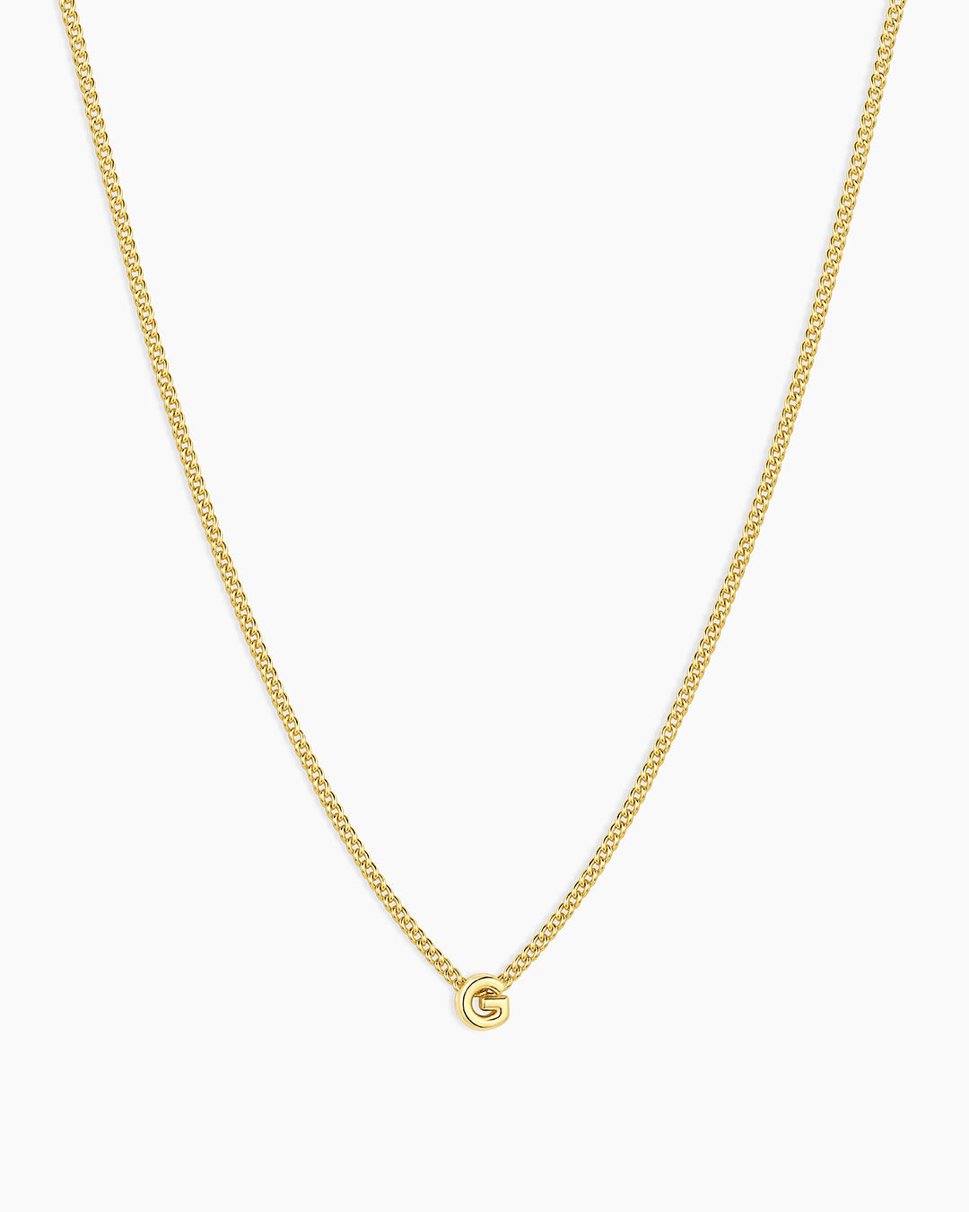 Wilder Mini Alphabet Necklace || option::Gold Plated, G