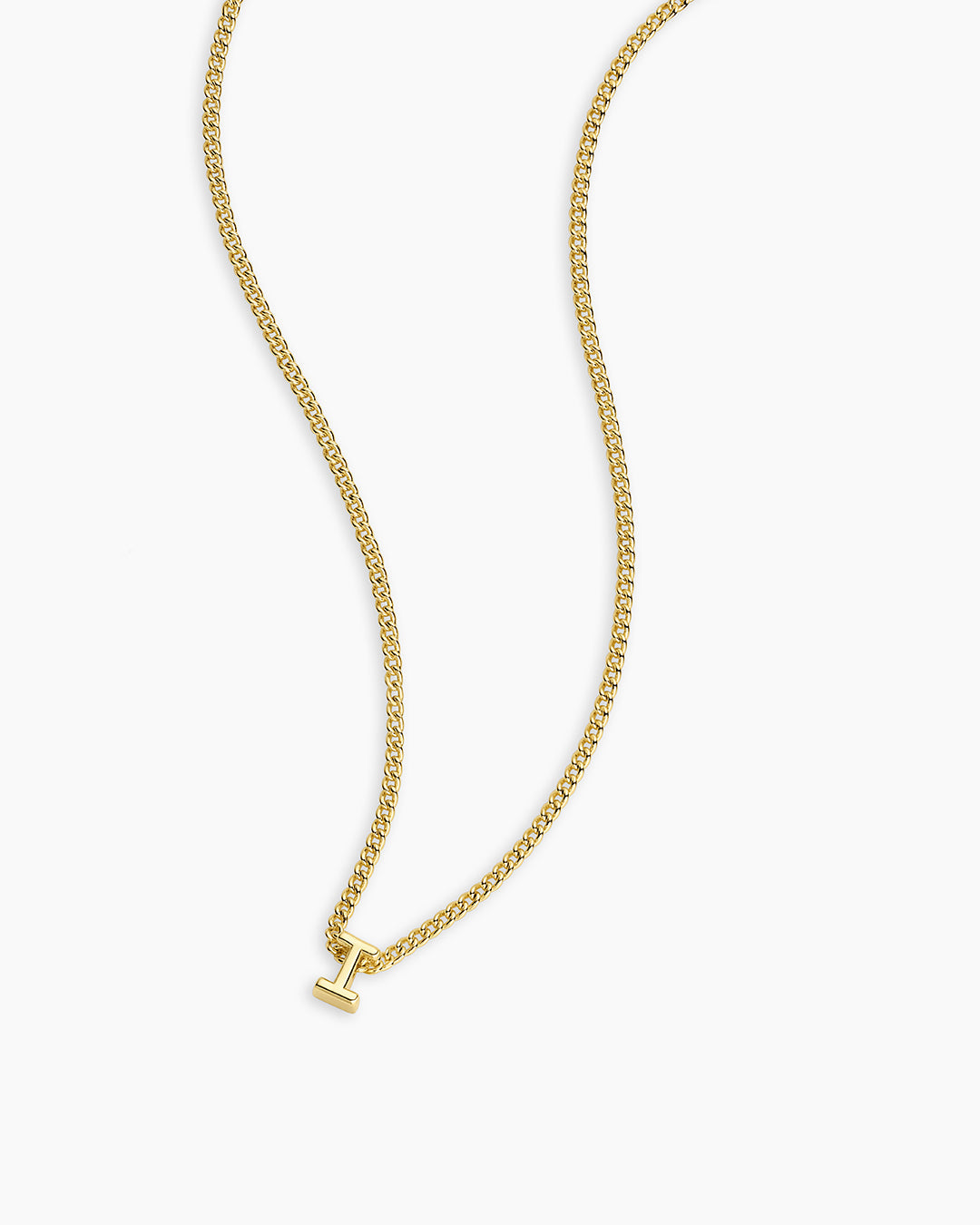 Wilder Mini Alphabet Necklace || option::Gold Plated, I