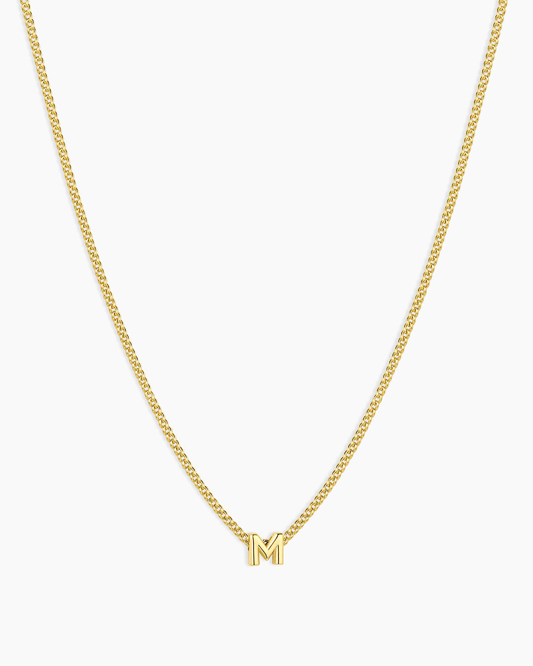 Wilder Mini Alphabet Necklace || option::Gold Plated, M