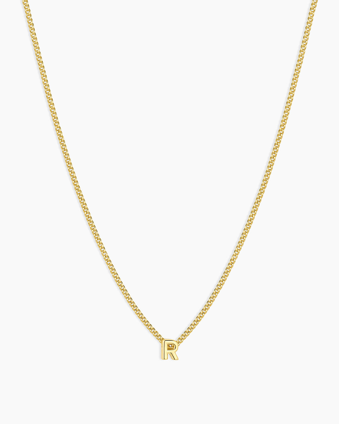 Wilder Mini Alphabet Necklace || option::Gold Plated, R