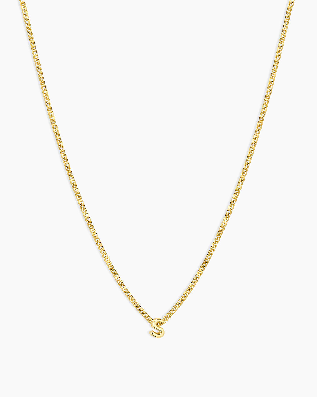 Wilder Mini Alphabet Necklace || option::Gold Plated, S