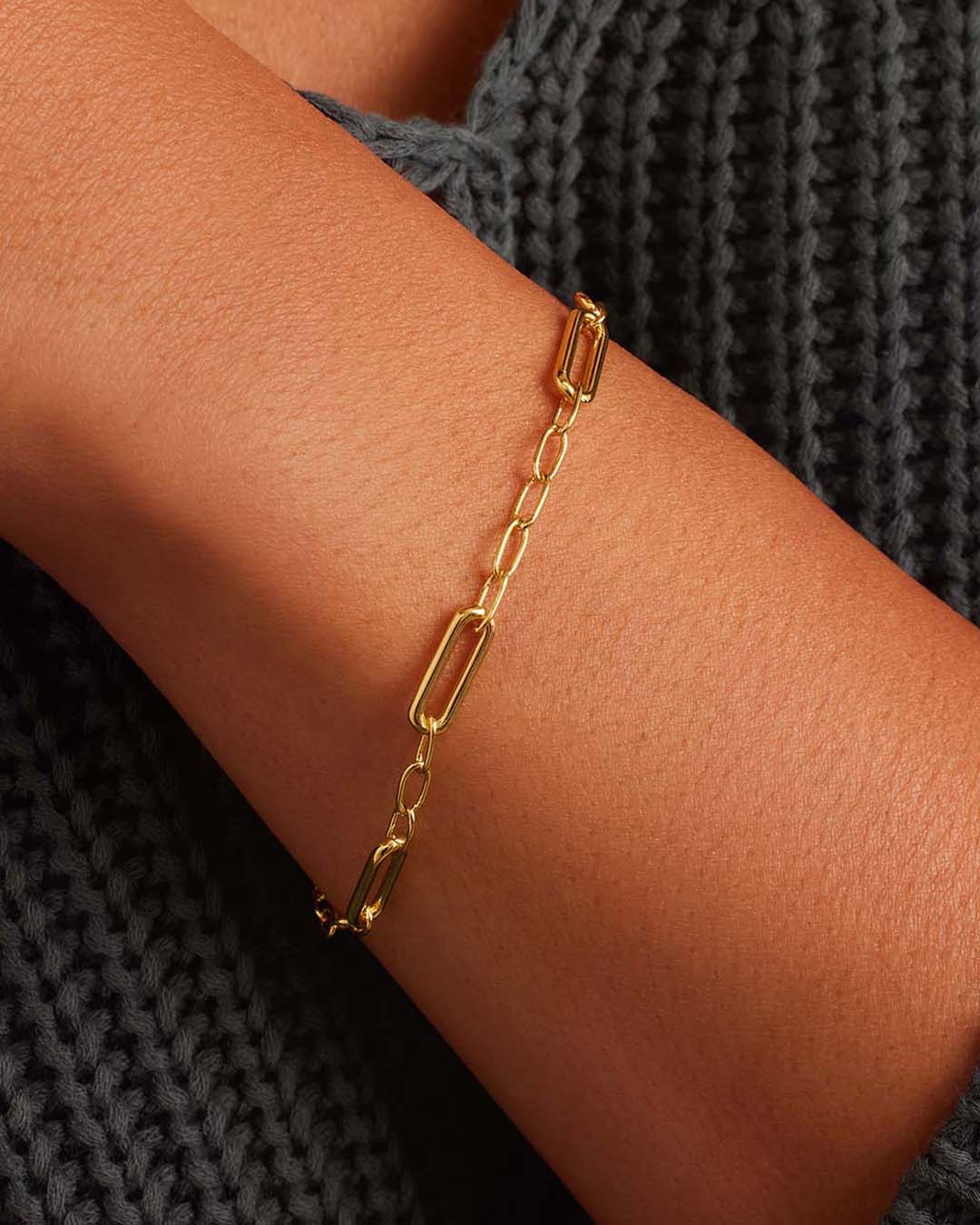 Zoey Statement Chain Bracelet || option::Gold Plated