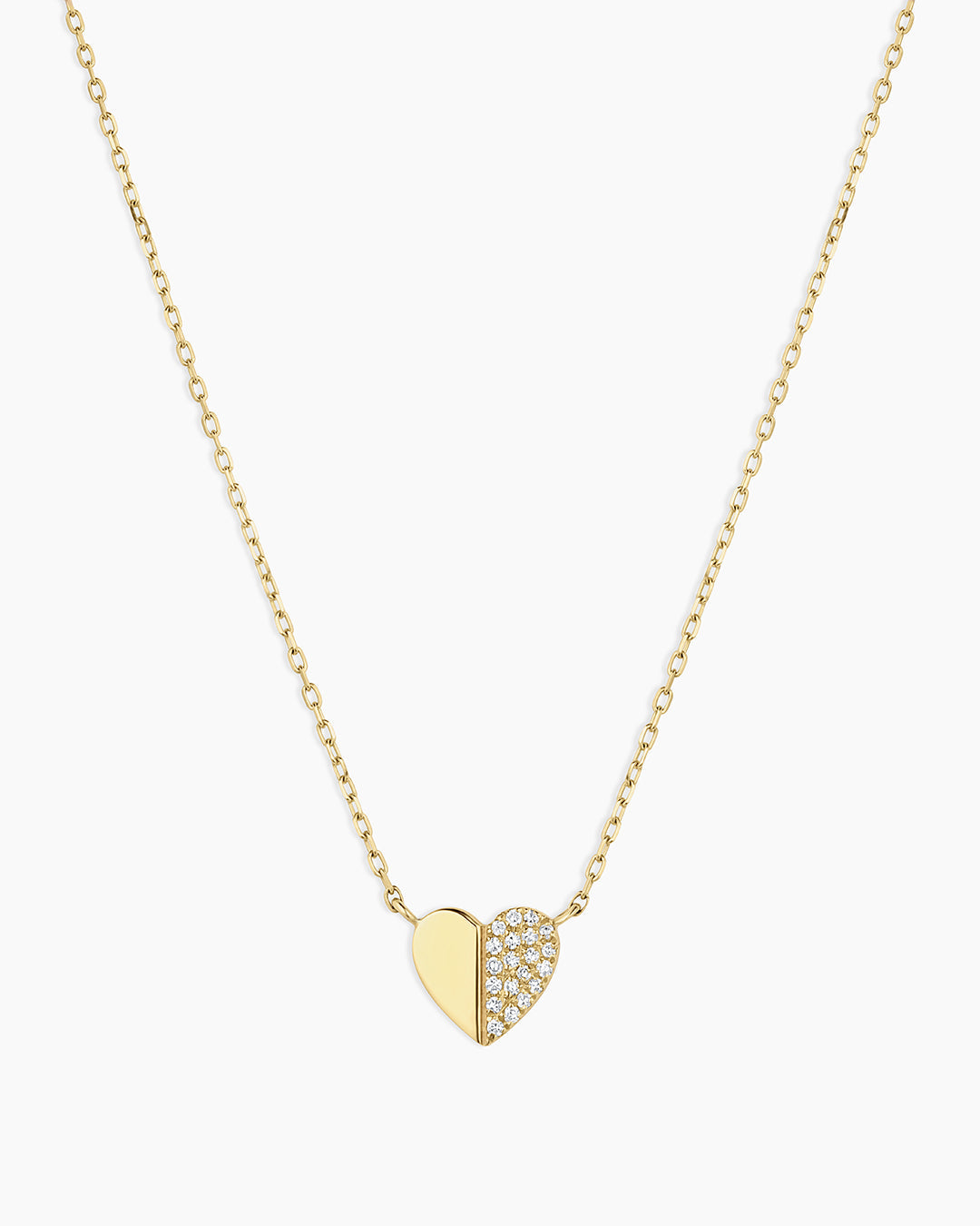Diamond Bond Necklace || option::14k Solid Gold, Single - Diamonds Right