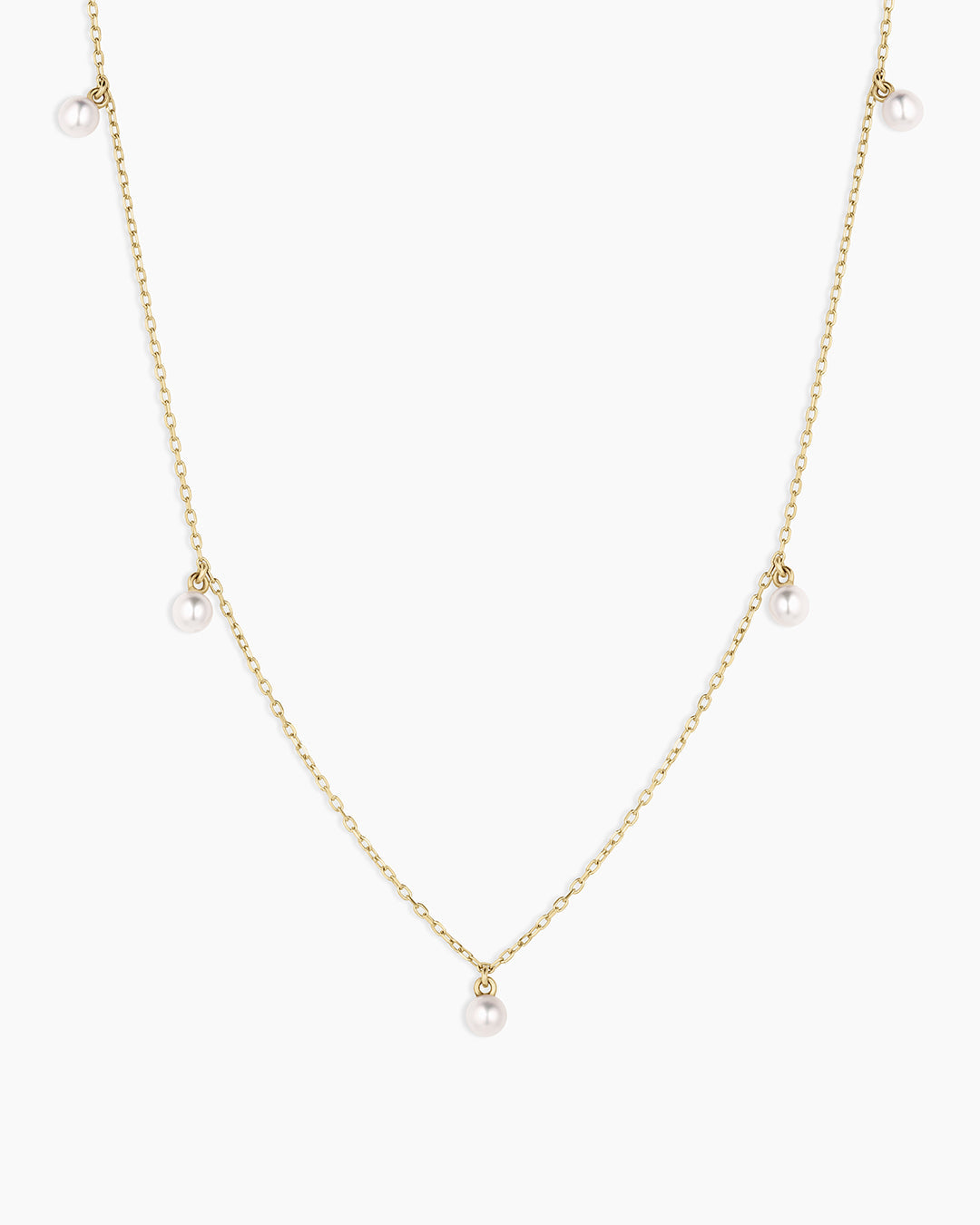 Pearl Flutter Necklace || option::14k Solid Gold