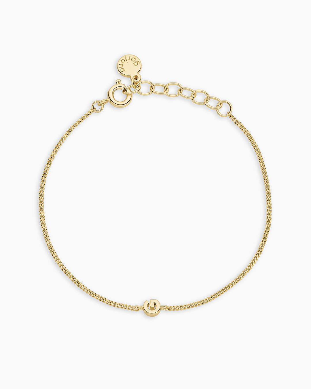 Wilder Mini Alphabet Bracelet || option::Gold Plated, G
