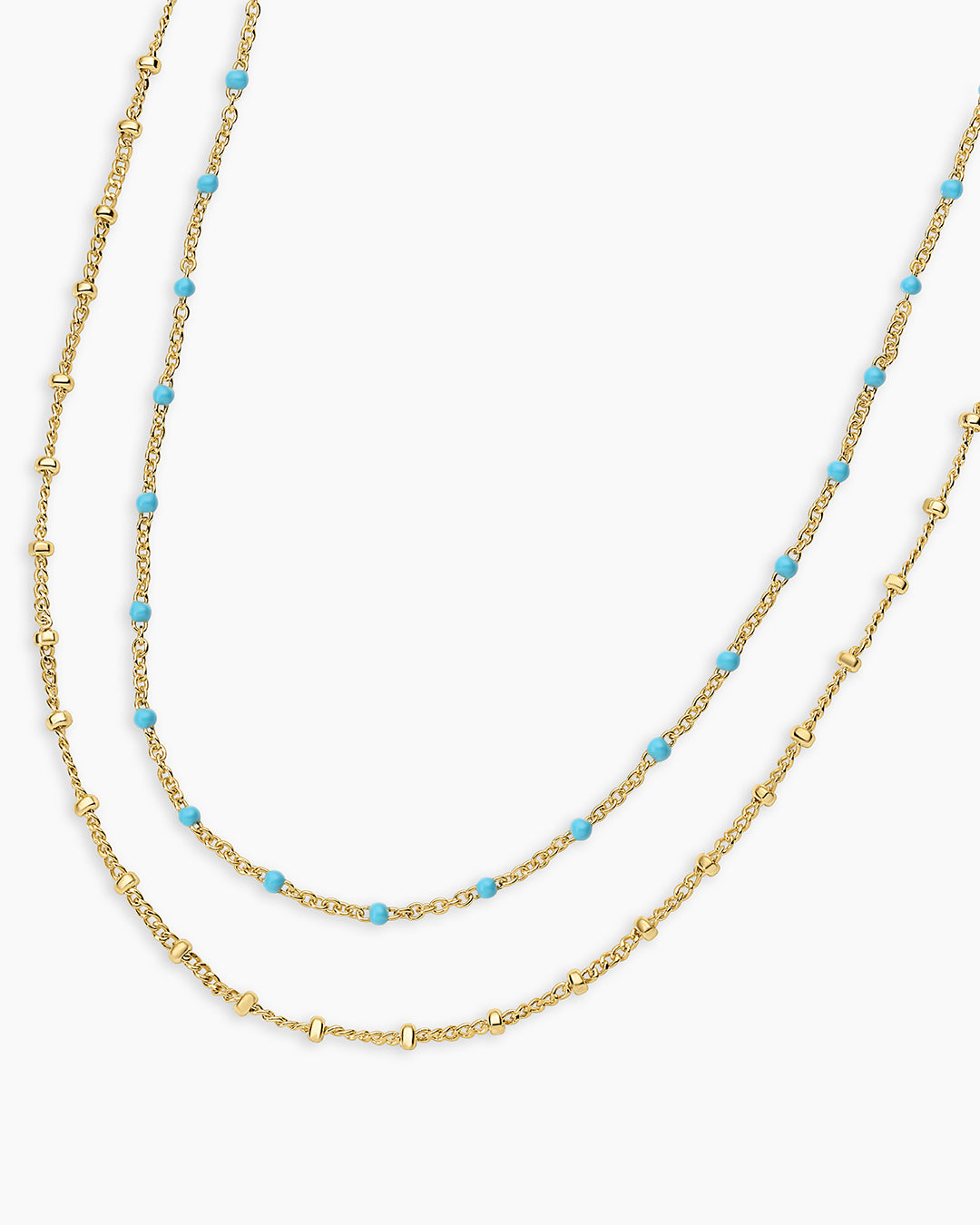 Capri Layer Necklace in Turquoise || option::Gold Plated