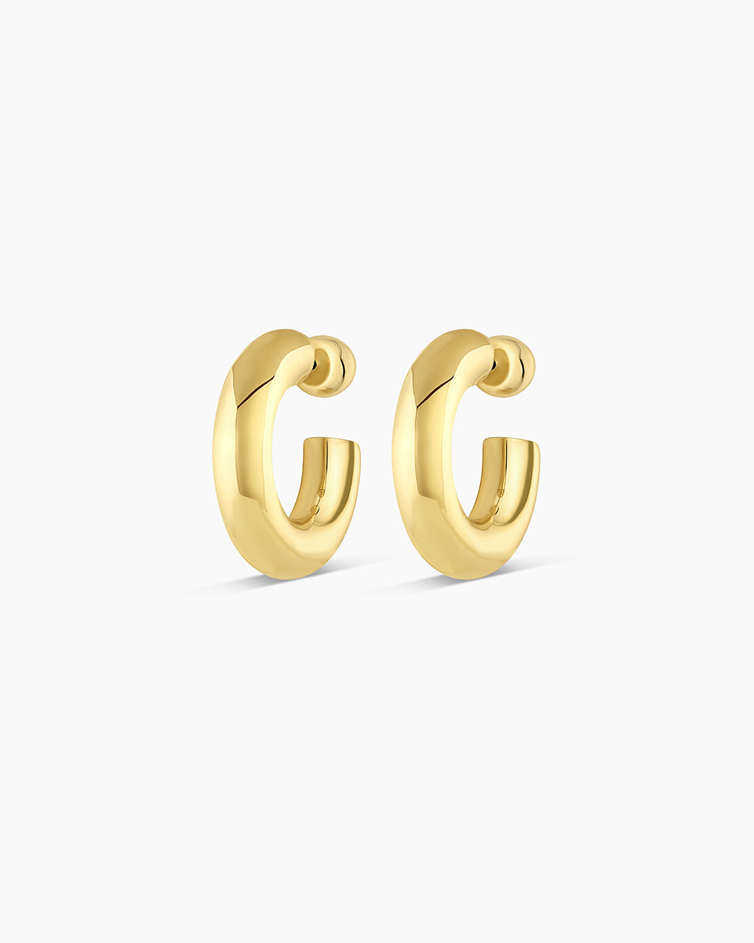 Lou Statement Small Hoops || option::Gold Plated