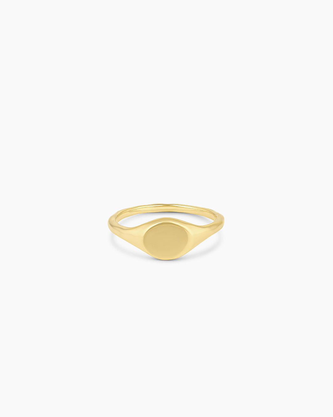 Gold engravable signet ring || option::Gold Plated