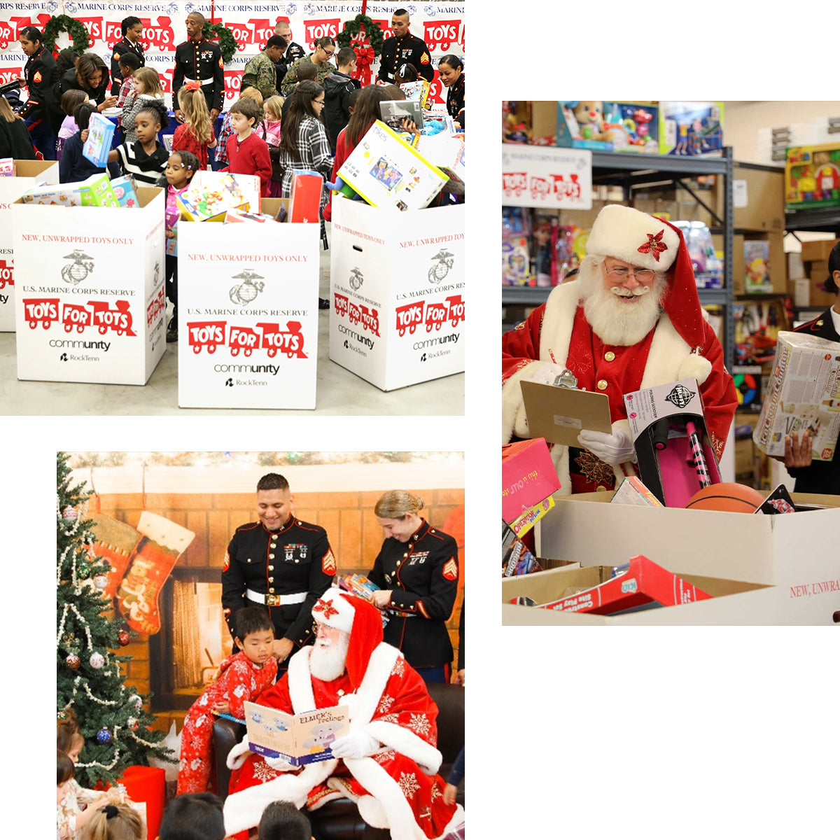 collage of images of children and the toys for toys organization