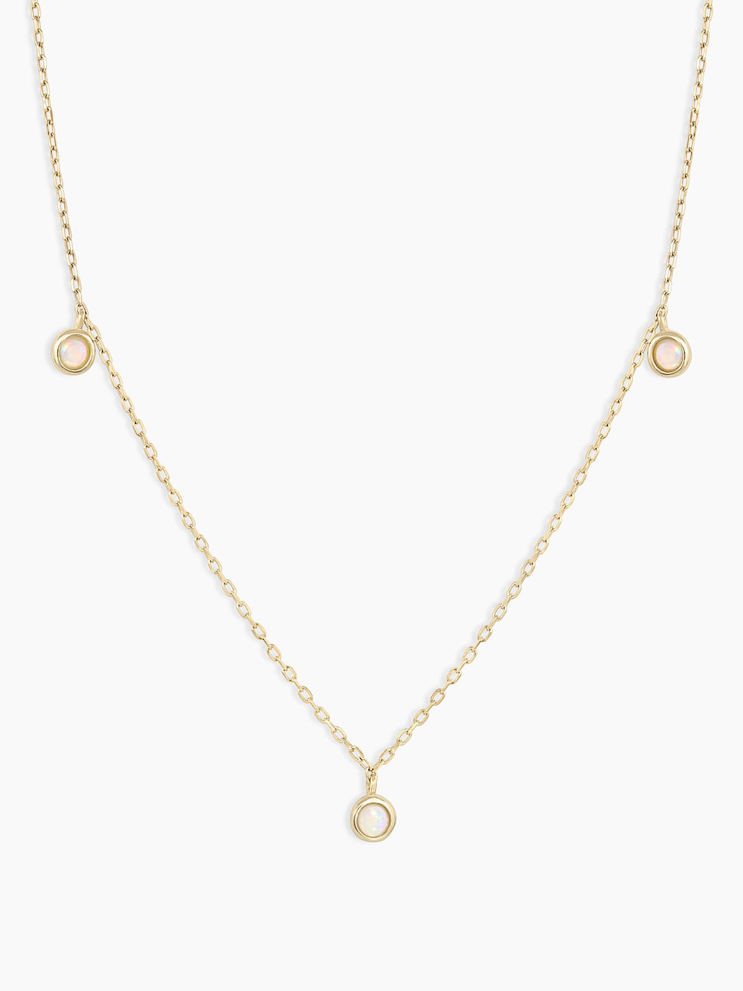 Opal Trio Necklace || option::14k Solid Gold