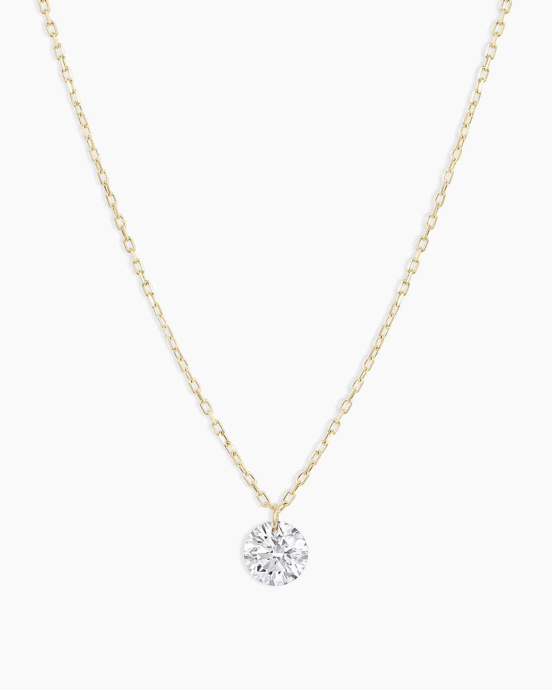 Floating Diamond Statement Necklace || option::18k Solid Gold