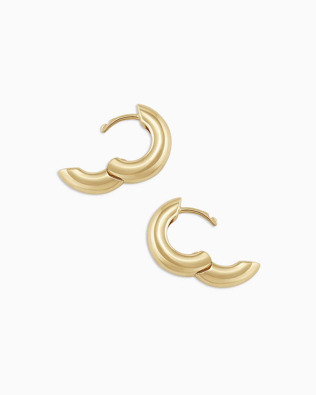 Lou Huggie Earring || option::14k Solid Gold, Pair