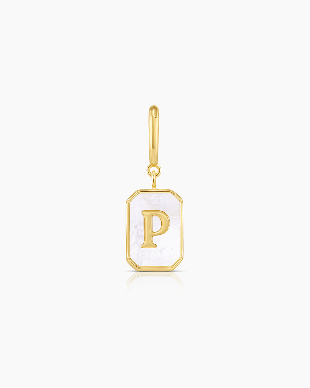 Vintage Alphabet Parker Charm #P || option::Gold Plated, P