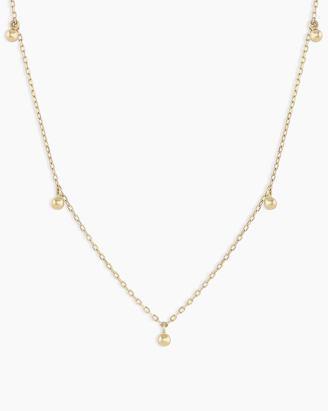 Newport Flutter Necklace || option::14k Solid Gold