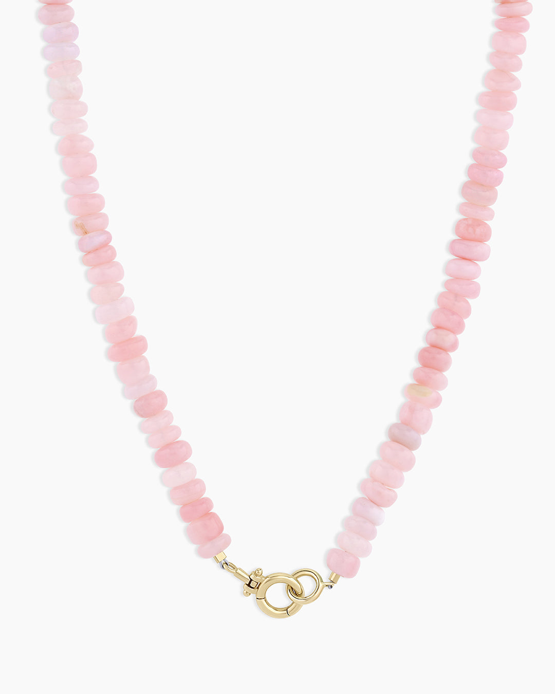 Pink Peruvian Opal Necklace || option::14k Solid Gold