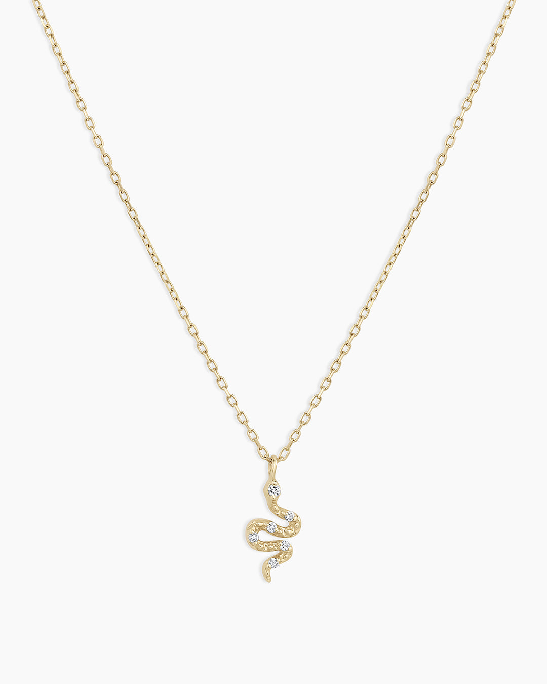 Diamond Snake Necklace || option::14k Solid Gold