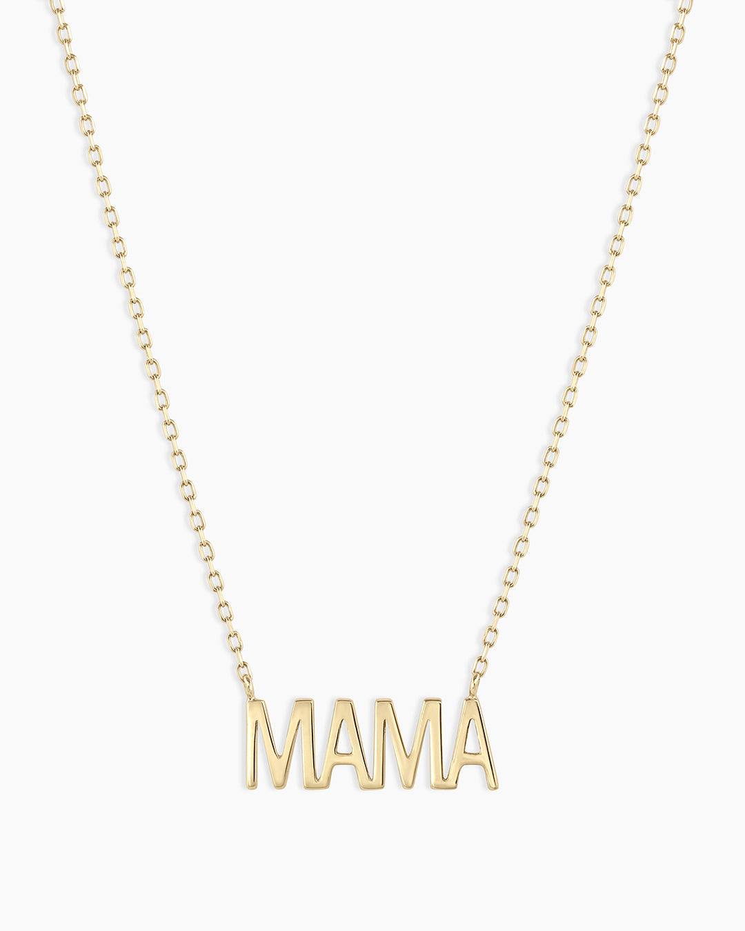 Mama Necklace || option::14k Solid Gold