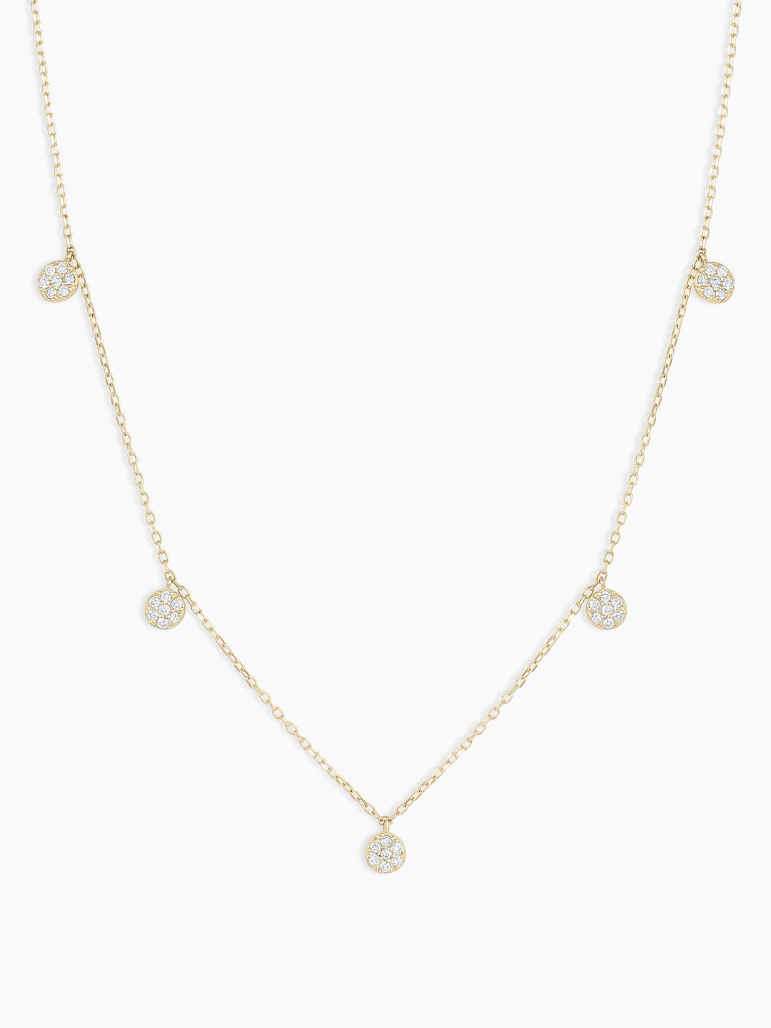 Diamond Pavé Flutter NecklaceDiamond Necklace || option::14k Solid Gold