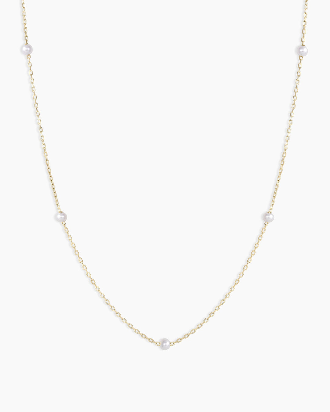 Pearl Newport Necklace  || option::14k Solid Gold
