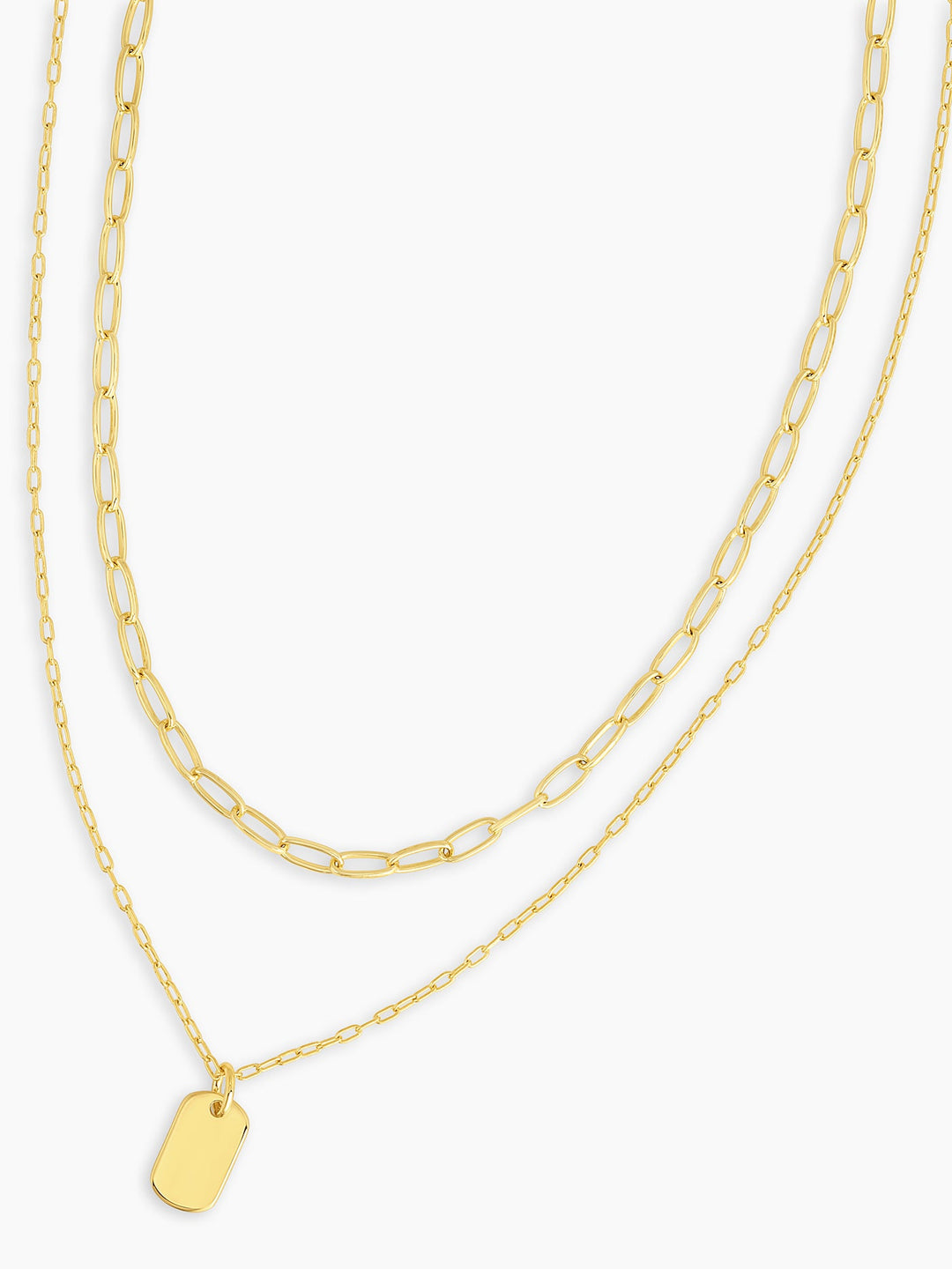 Gold Plated engravable Necklace || option::Gold Plated